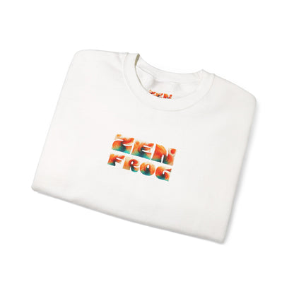 Zen Frog Crewneck Sweatshirt | Cozy Unisex Pullover for Relaxation, Ideal Gift for Nature Lovers, Perfect for Lounging and Casual Outings, Moon, Gift for Him, Gift for Her