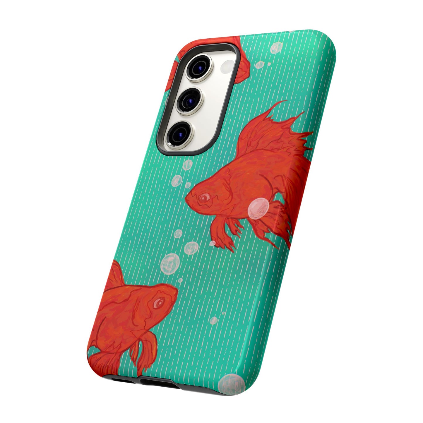 Vibrant Goldfish Phone Case, Colorful iPhone Cover, Ocean Vibe Accessory, Unique Gift for Fish Lovers, Cute Phone Cases
