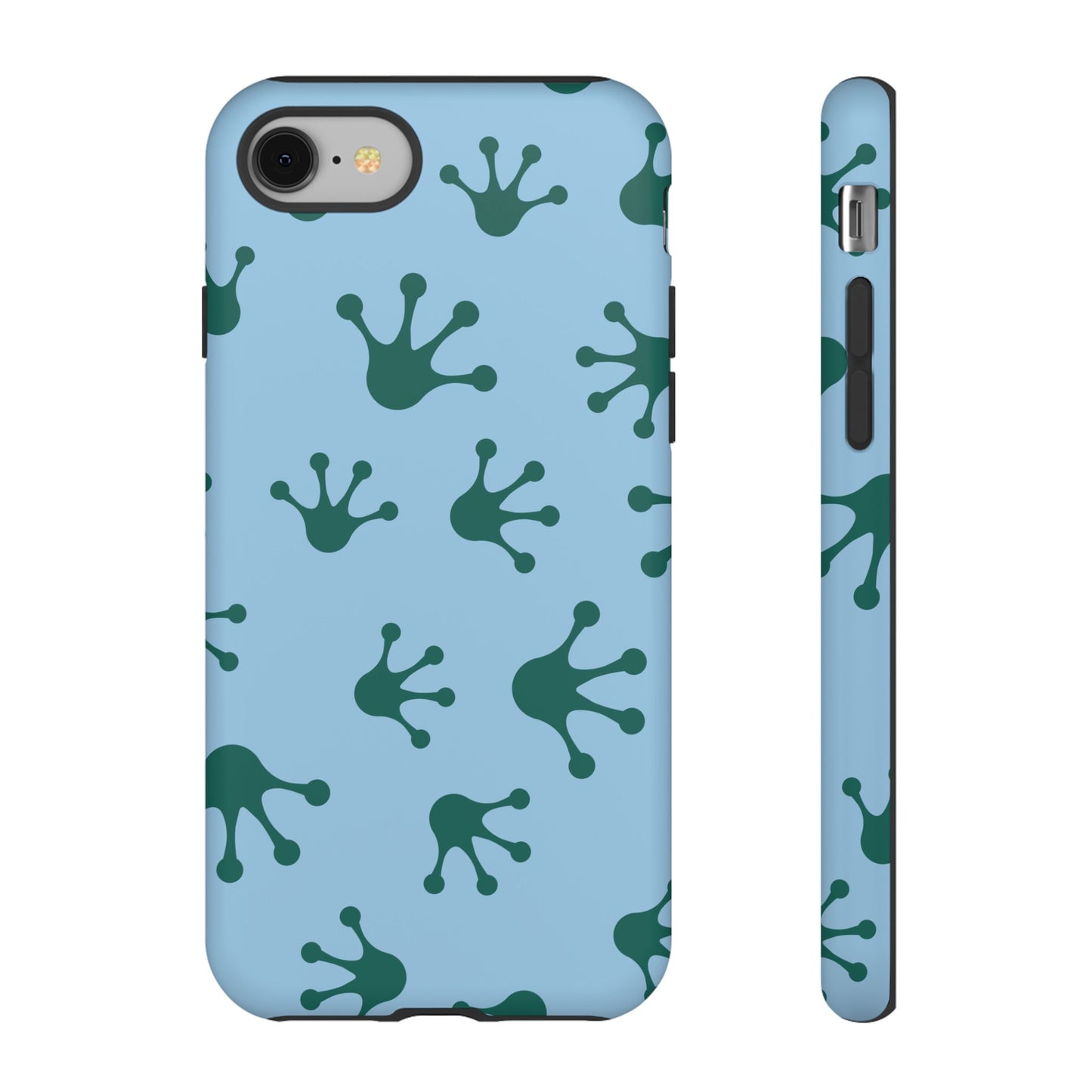Frog Pattern Phone Case, Tough Cases for Nature Lovers, Unique Gift for Kids, Eco-Friendly Accessories, Stylish Cell Phone Cover, Cute Frog Print Pattern, Artsy Phone Cases