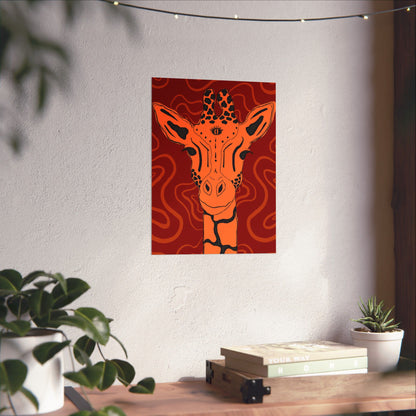 Artistic Giraffe Poster, Vibrant Animal Wall Art, Bohemian Home Decor, Unique Gift for Zoo Lovers, Wildlife Enthusiast Wall Print