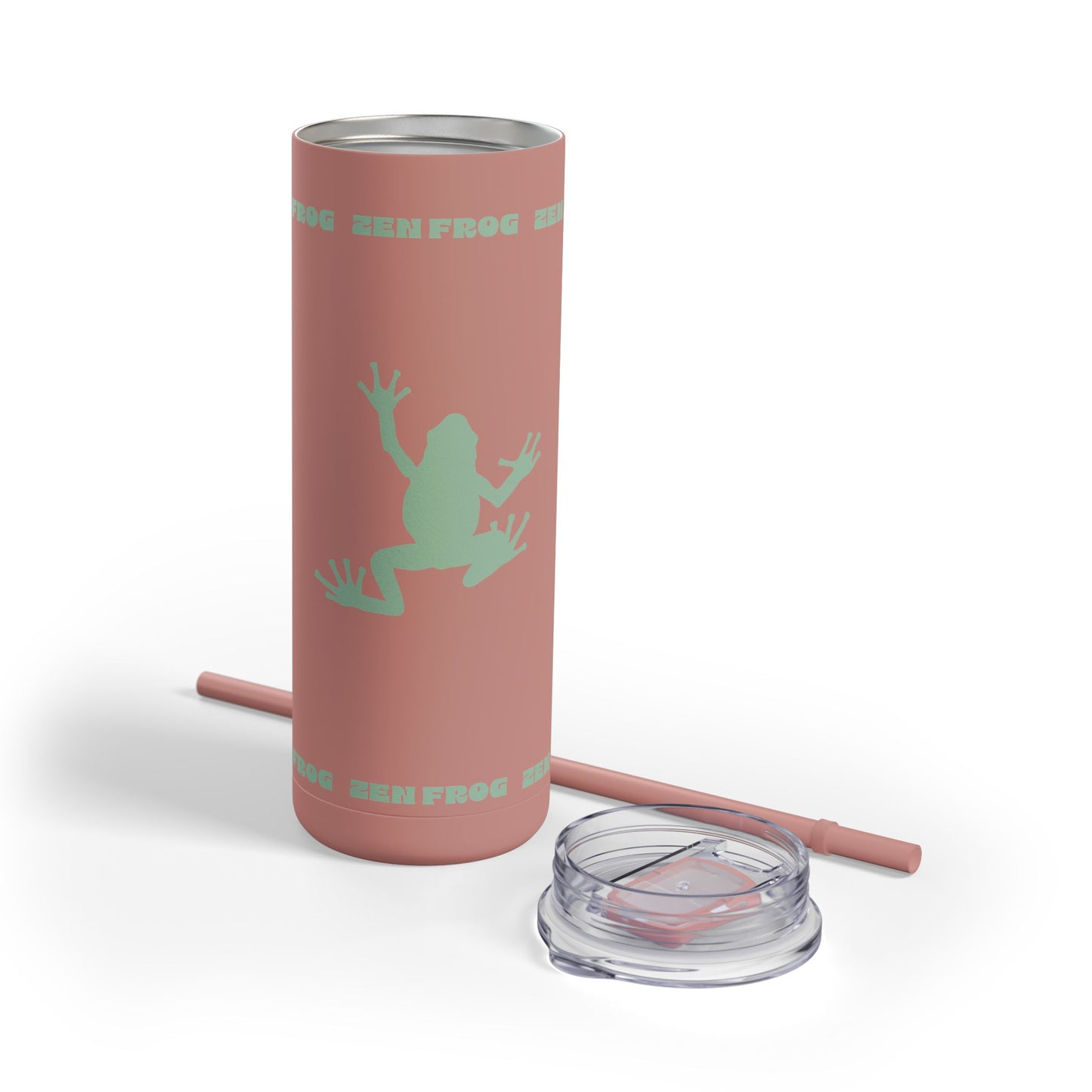 Zen Frog Skinny Tumbler, 20oz - Unique Drinkware for Nature Lovers, Eco-friendly Gift, Travel Cup, Summer Hydration, Stylish Reusable Cup