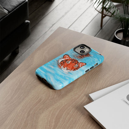 Vibrant Tiger Phone Case, Wildlife Lover Gift, Phone Accessories, Animal Print Case, Summer Vibe, Cool Phone Cover