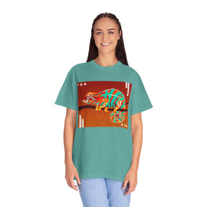Vibrant Chameleon T-Shirt | Eco-friendly Fashion Tee, Unisex Graphic Tee, Animal Lover Shirt, Gift for Nature Enthusiasts