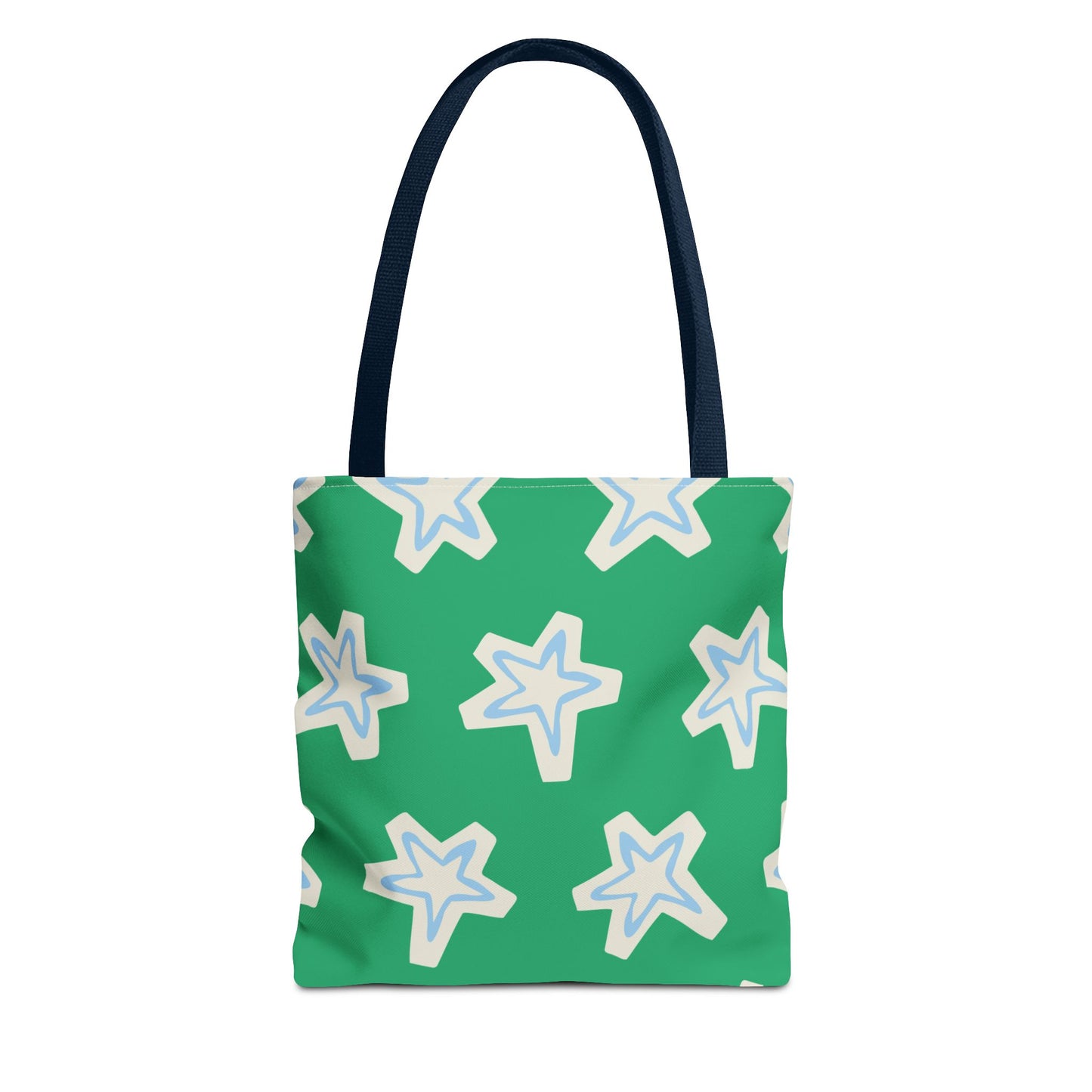 Starry Green AOP Tote Bag | Stylish Grocery Tote, Eco-Friendly Bag, Beach Bag, Weekend Getaway, Custom Design