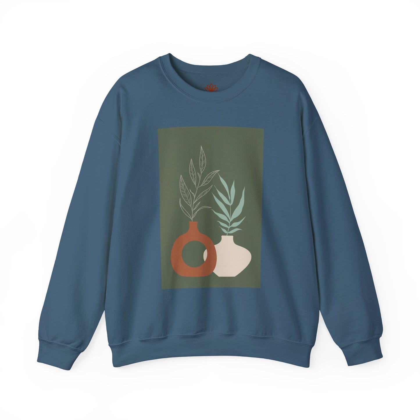 Botanical Minimalist Crewneck Sweatshirt, Cozy Unisex Pullover, Nature-Inspired Gift, Fall Fashion, Comfortable Layering Piece