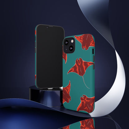 Manta Ray Phone Case, Tropical Phone Cover, Ocean Vibe Accessories, Summer Gift Idea, Marine Animal Merchandise