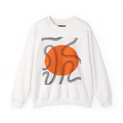 Retro Abstract Art Crewneck Sweatshirt, Cozy Graphic Pullover, Unisex Casualwear, Perfect Gift for Art Lovers, Fall Fashion Essential, Gift for Him, Gift for Her