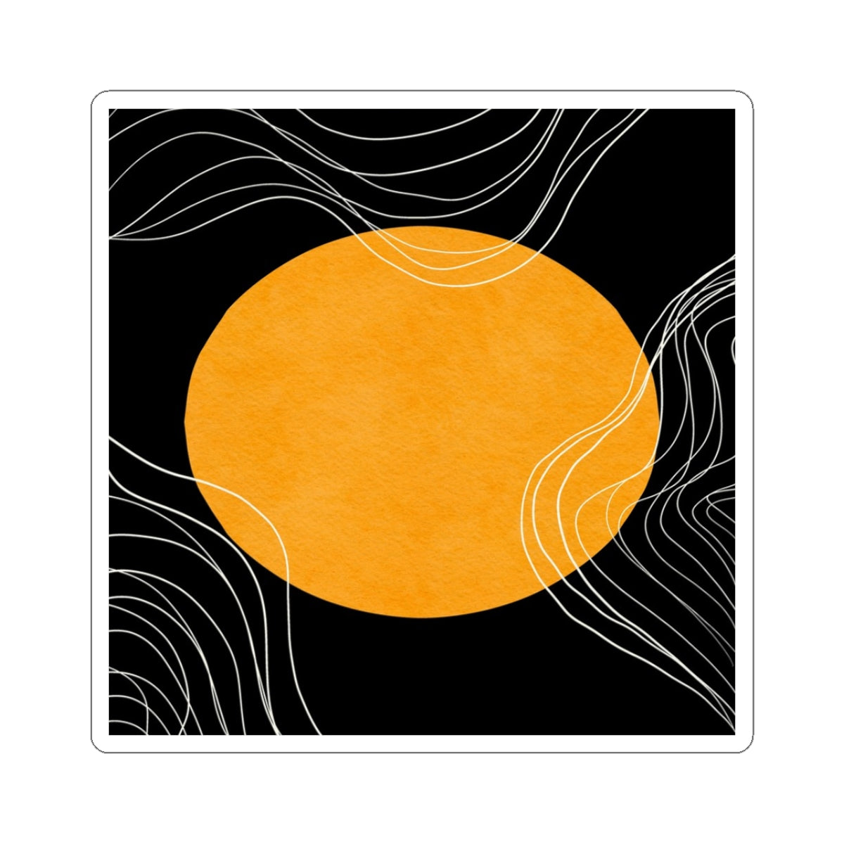 Vibrant Sun Kiss-Cut Stickers | Boho Design | Perfect for Laptops, Journals, Water Bottles, Summer Decor, Abstract Minimalist, Sticker Designs