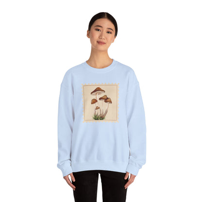 Mushroom Vibes Unisex Crewneck Sweatshirt - Cozy Fashion, Nature Lover Gift, Fall Outfit, Eco-Friendly Style, Perfect for Autumn, Artsy Sweatshirts, Premium, Nature-inspired Crewnecks