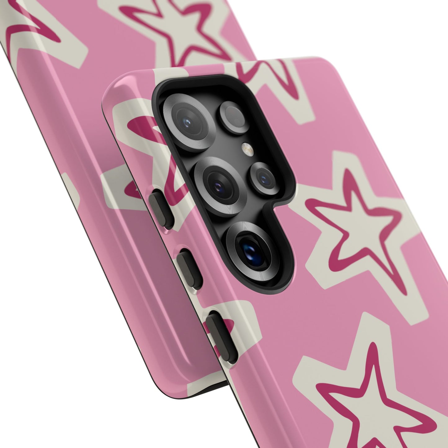 Starry Pink Phone Case | Tough Cases for Trendy Protection, Cute Gift, Fun Design, Holiday Match, Everyday Use