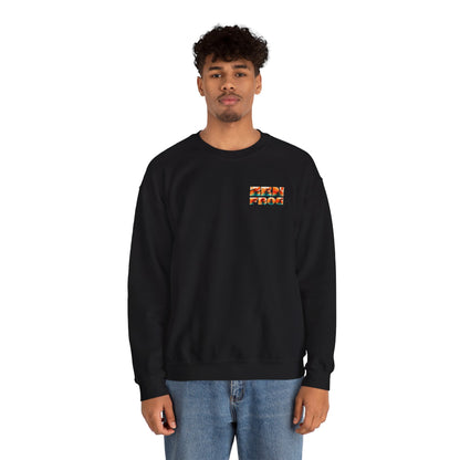 Funky Fish Crewneck Sweatshirt - Zen Frog Cozy & Calm Vibes for All, Perfect Gift for Nature Lovers, Relaxation, and Casual Wear