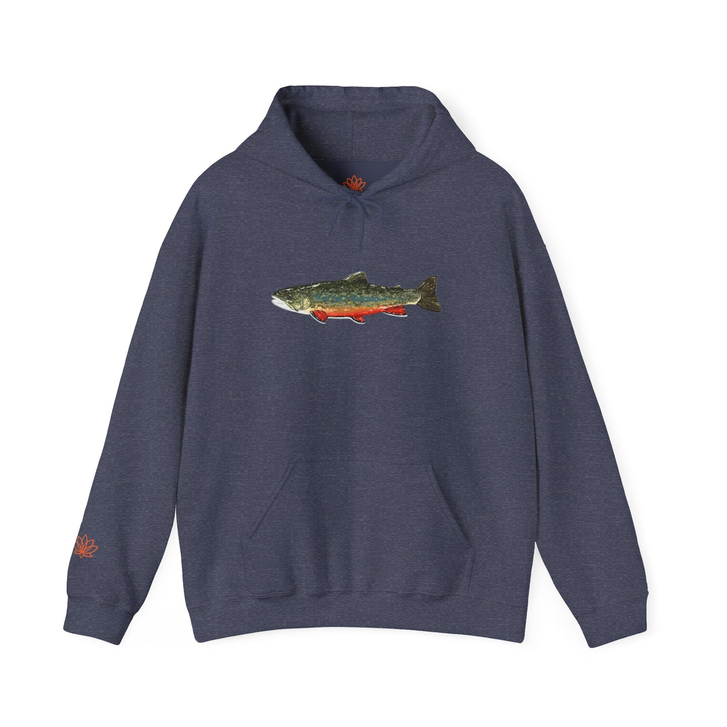 Trout Design Heavy Blend Hoodie, Fishing Gift, Outdoor Apparel, Comfortable Sweatshirt, Unisex Hoodie, Casual Fishing Wear