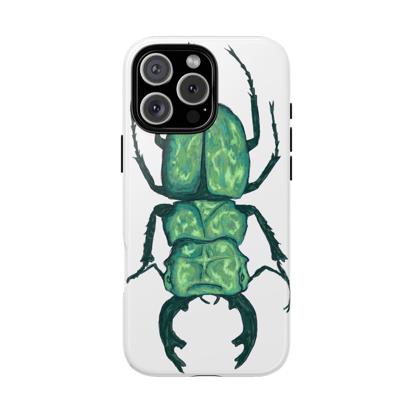 Green Beetle Phone Case - Tough Cases, Insect Lover Gift, Nature Lover Accessory, Unique Phone Cover, Eco-Friendly Design
