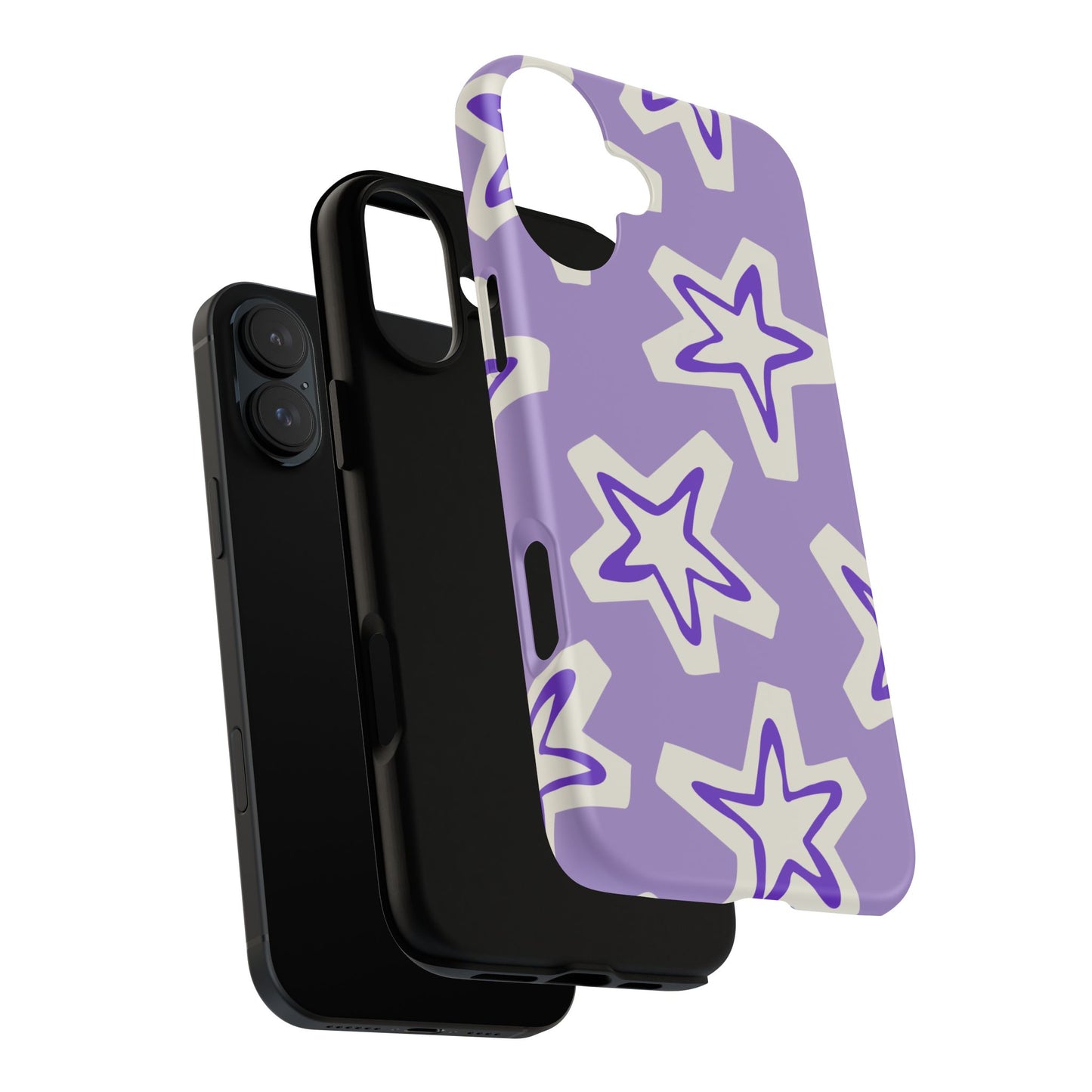 Starry Pattern Phone Case, Cute Star Design, Tough Phone Cover, Gifts for Her, Stylish Phone Accessory