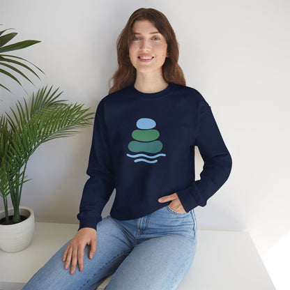 Serene Balance Crewneck Sweatshirt, Cozy Layering Piece, Casual Everyday Wear, Ideal for Relaxation, Gift for Mindfulness Enthusiasts