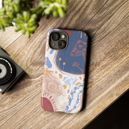 Artistic Phone Case with Abstract Design, Tough Phone Case, Unique Gift, Trendy Accessories, Modern Art Case, Stylish Tech Gear