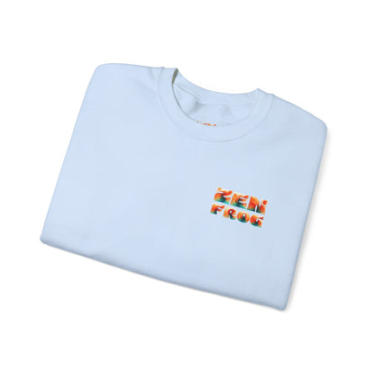 Funky Fish Crewneck Sweatshirt - Zen Frog Cozy & Calm Vibes for All, Perfect Gift for Nature Lovers, Relaxation, and Casual Wear
