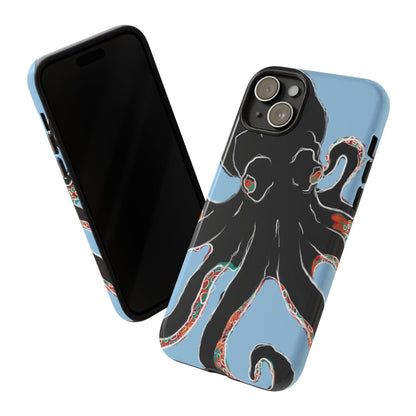Octopus Tough Phone Case, Sea Creature Design, Ocean Lover Gift, Unique Phone Cover, Underwater Artwork