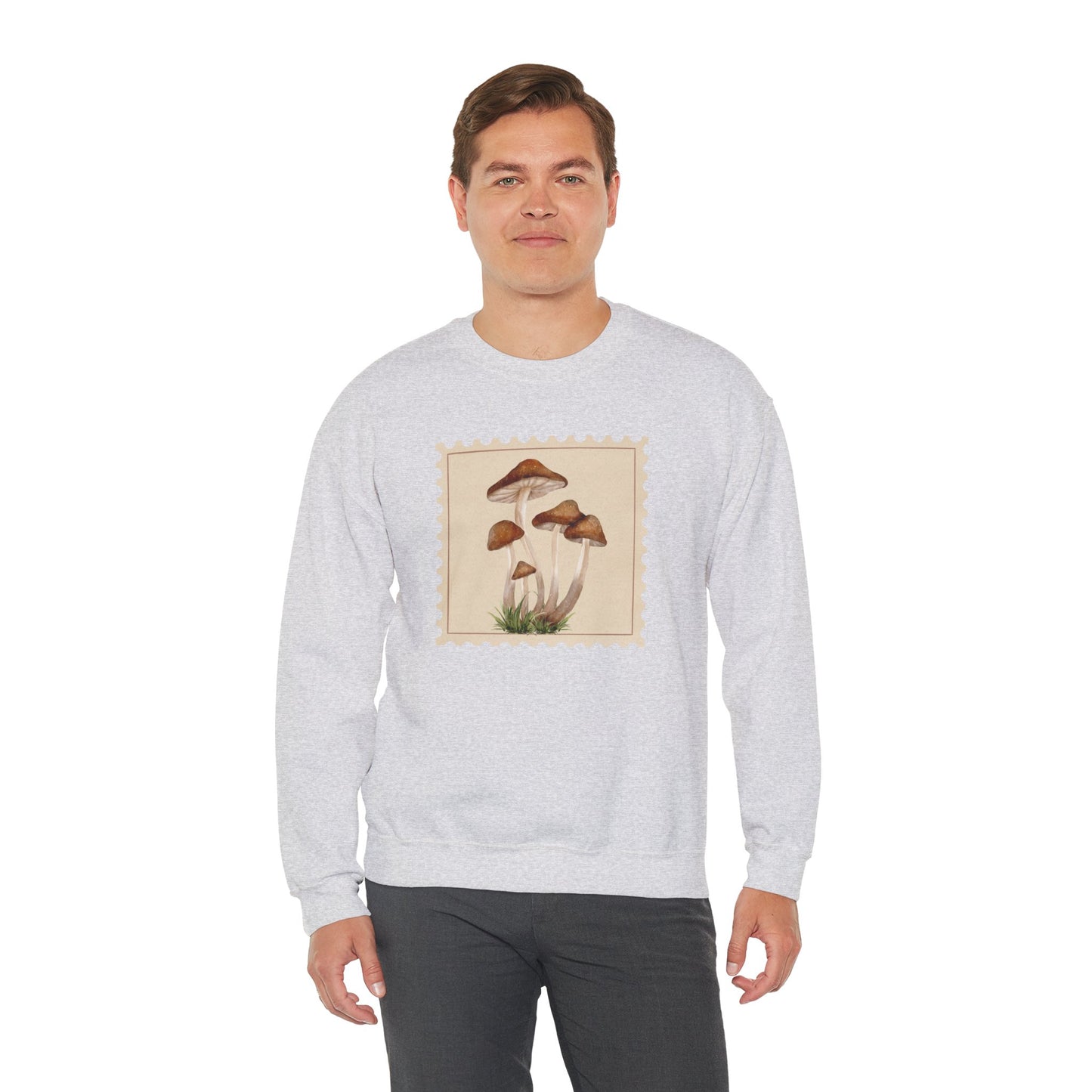 Mushroom Vibes Unisex Crewneck Sweatshirt - Cozy Fashion, Nature Lover Gift, Fall Outfit, Eco-Friendly Style, Perfect for Autumn, Artsy Sweatshirts, Premium, Nature-inspired Crewnecks