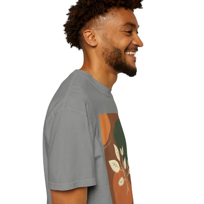 Boho Leafy T-Shirt, Unisex Short Sleeve Tee, Casual Wear, Earthy Aesthetic, Gifts for Nature Lovers, Comfortable Everyday Style