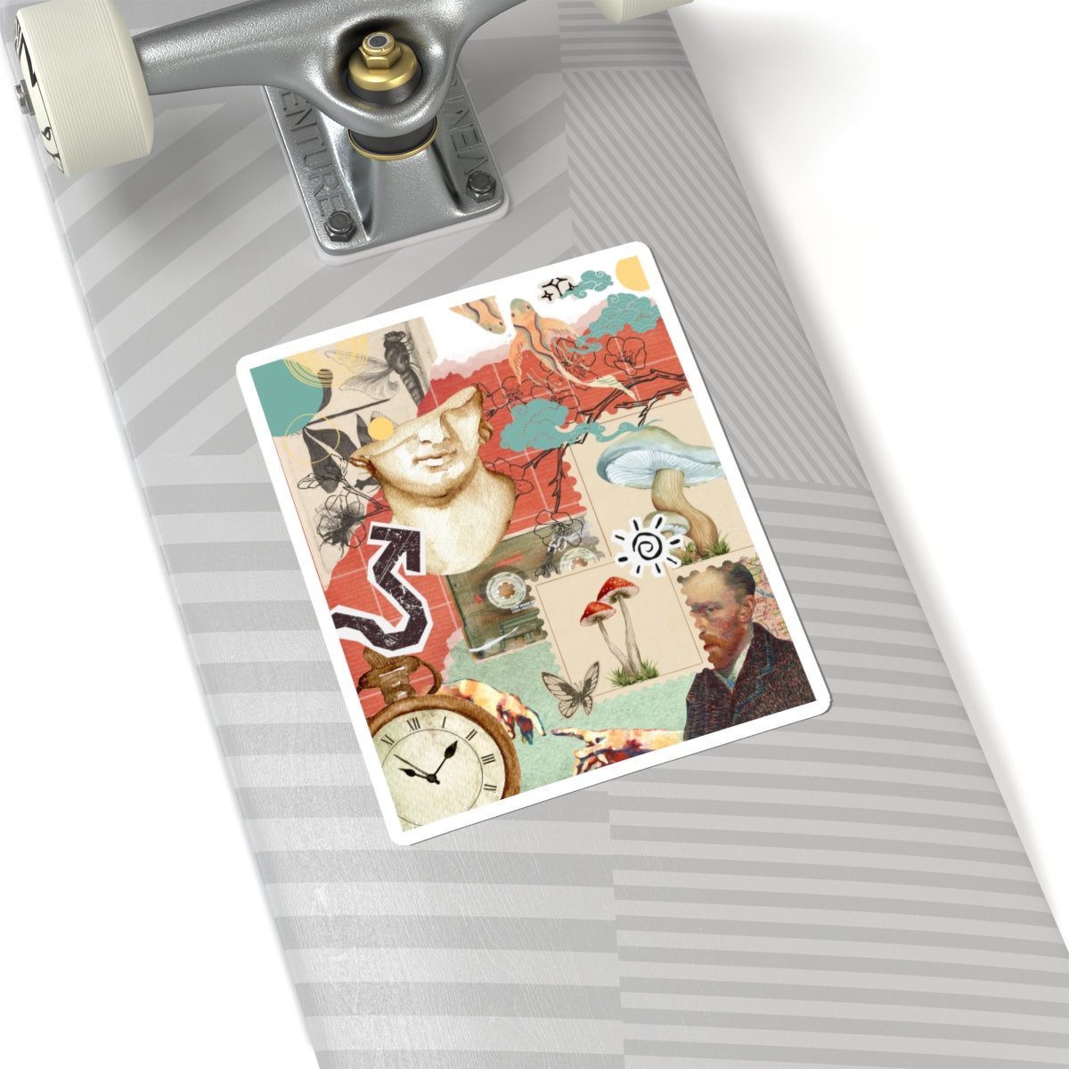 Artistic Kiss-Cut Stickers, Vintage Aesthetic Decals for Laptop, Journal, and Gift Giving, Perfect for Artists and Creative Souls