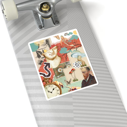 Artistic Kiss-Cut Stickers, Vintage Aesthetic Decals for Laptop, Journal, and Gift Giving, Perfect for Artists and Creative Souls