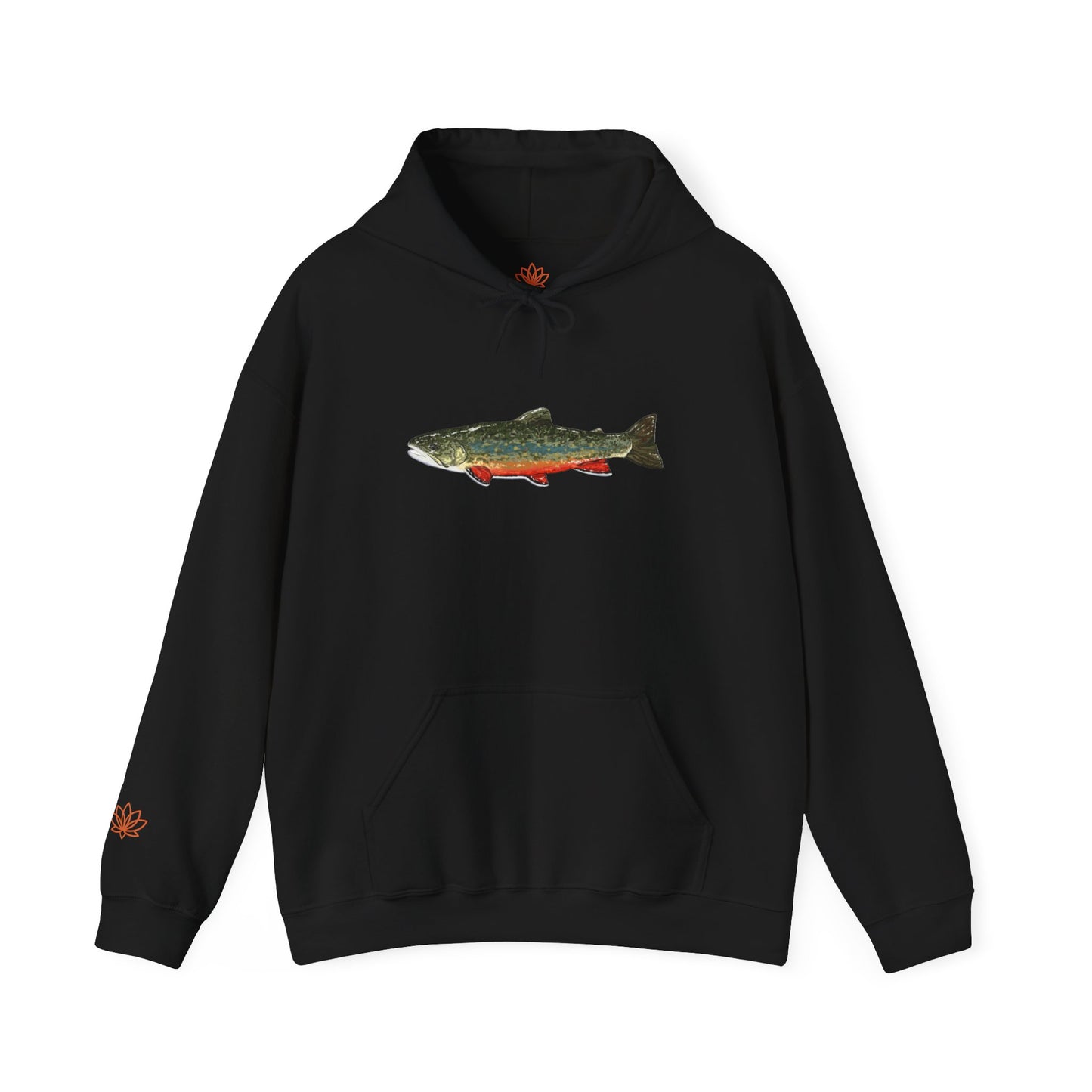 Trout Design Heavy Blend Hoodie, Fishing Gift, Outdoor Apparel, Comfortable Sweatshirt, Unisex Hoodie, Casual Fishing Wear