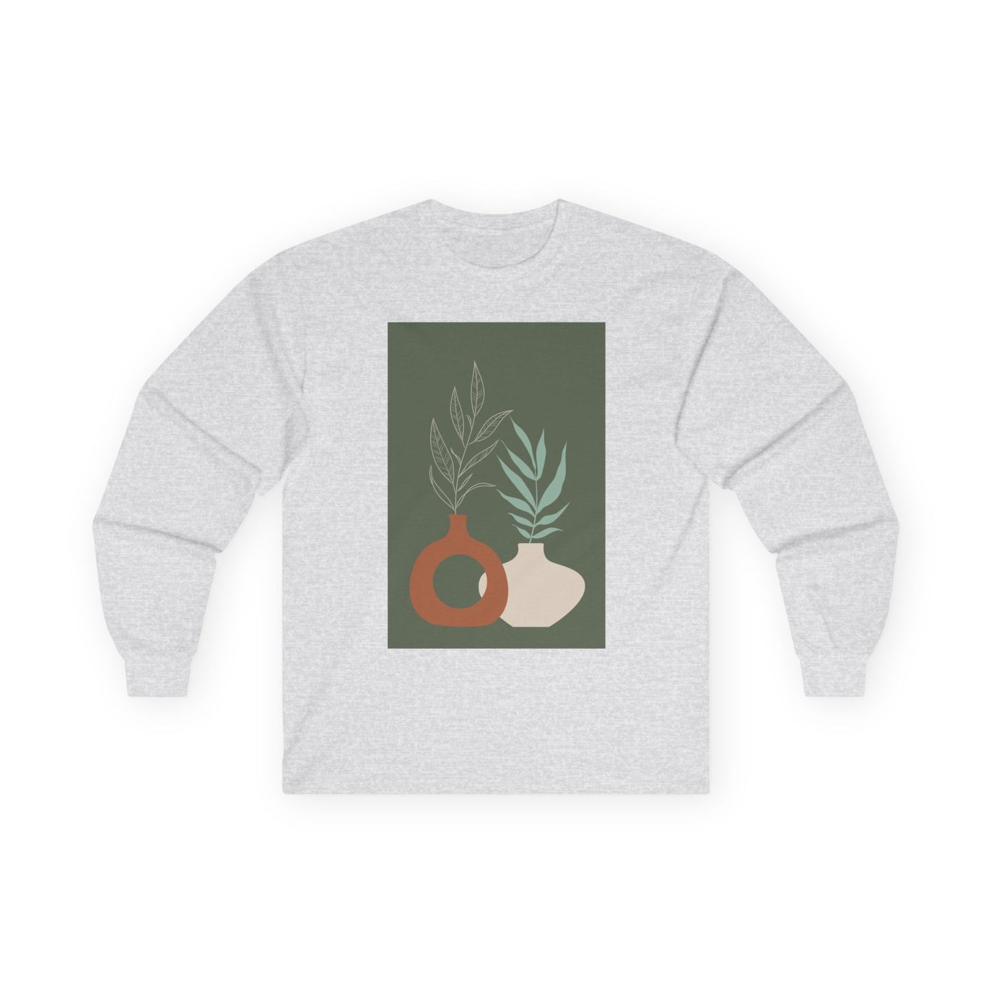 Botanical Art Long Sleeve Tee, Cozy Unisex Top, Spring Fashion, Nature Lovers Gift, Eco-Friendly Style, Casual Everyday Wear