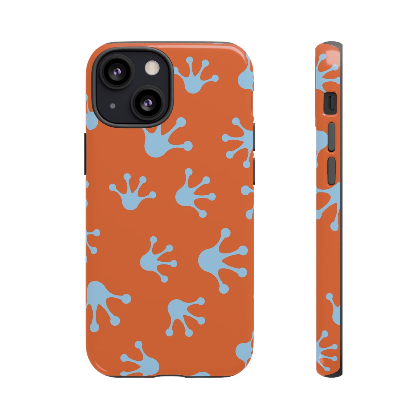 Frog Print Phone Case - Tough Cases, Orange Frog Design, Unique Gift, Fun Accessories, Vibrant Phone Cases, Cool Cases