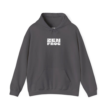 Zen Frog Octopus Unisex Heavy Blend Hooded Sweatshirt, Cozy Graphic Hoodie, Gift for Ocean Lovers, Unique Casual Wear, Relaxed Style