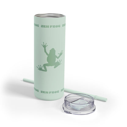 Zen Frog Skinny Tumbler, 20oz - Unique Drinkware for Nature Lovers, Eco-friendly Gift, Travel Cup, Summer Hydration, Stylish Reusable Cup