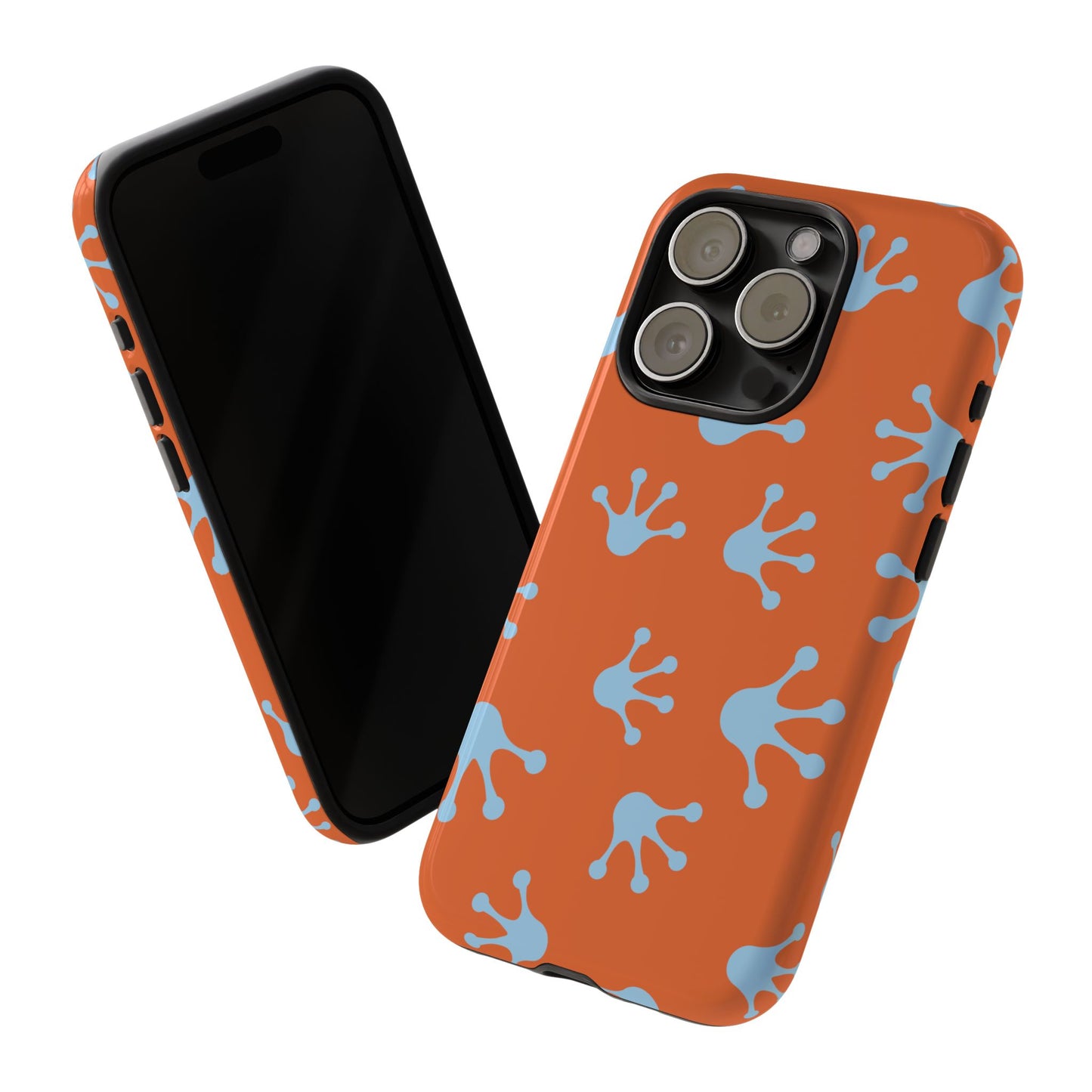 Frog Print Phone Case - Tough Cases, Orange Frog Design, Unique Gift, Fun Accessories, Vibrant Phone Cases, Cool Cases