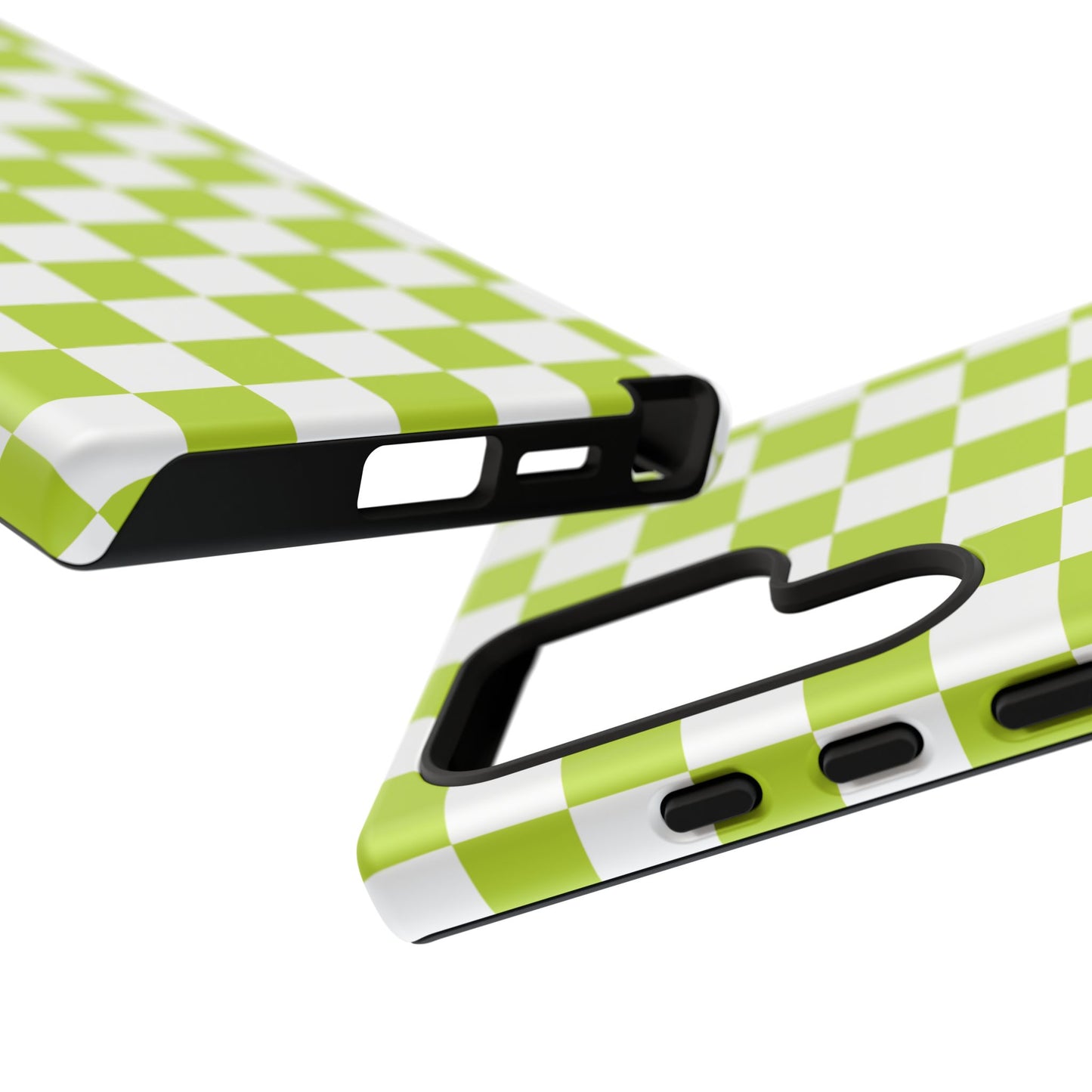 Lively Checker Pattern Phone Case | Tough Cases, Green Checkered Design, Unique Cell Phone Cover, Trendy Accessory, Gift Idea