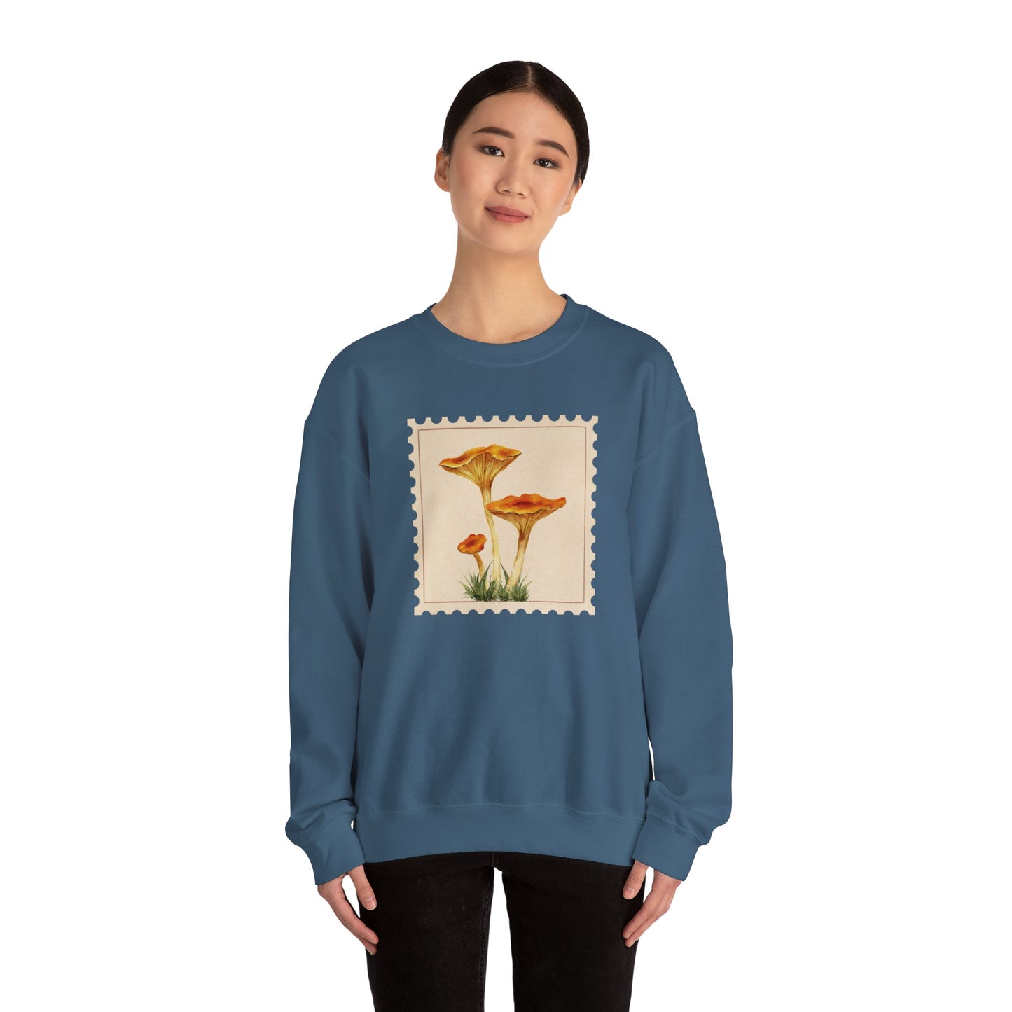 Vintage Floral Crewneck Sweatshirt, Cozy Fall Wear, Unisex Gift, Mushroom Art Apparel, Nature Lover Outfit, Comfy Mushroom Crewneck, Vintage Style