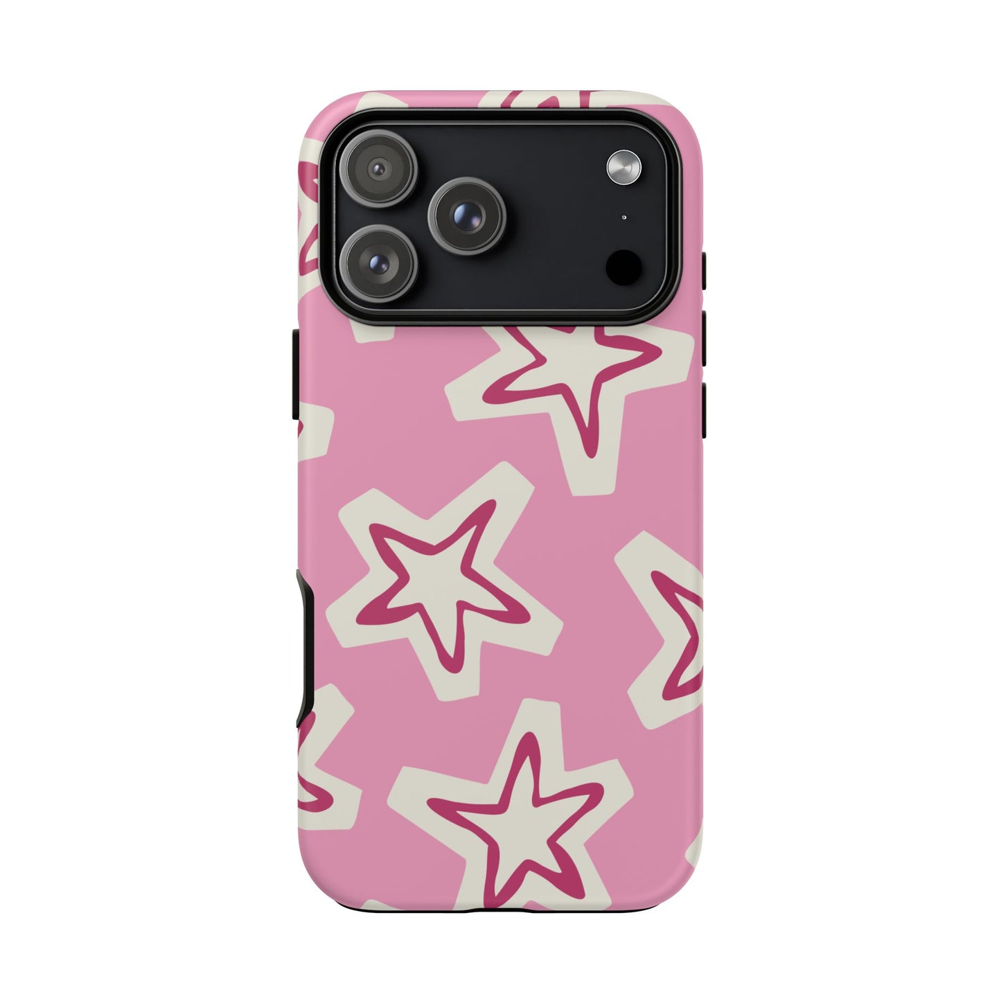 Starry Pink Phone Case | Tough Cases for Trendy Protection, Cute Gift, Fun Design, Holiday Match, Everyday Use