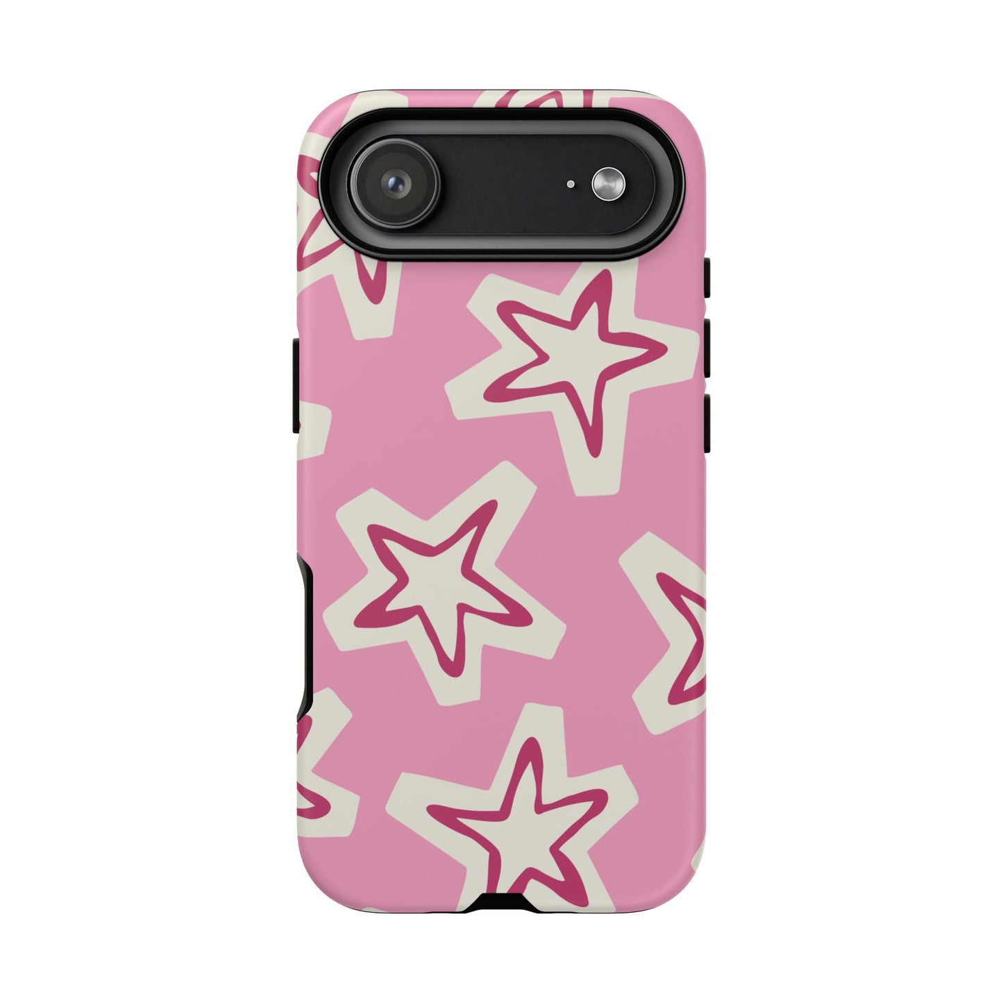 Starry Pink Phone Case | Tough Cases for Trendy Protection, Cute Gift, Fun Design, Holiday Match, Everyday Use