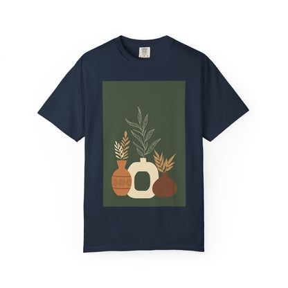 Earthy Bohemian T-Shirt with Botanical Design, Casual Tee for Nature Lovers, Gift for Plant Enthusiasts, Eco-Friendly Fashion, Everyday Wear