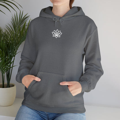 Lotus Flower Unisex Hoodie: Cozy Sweatshirt, Gift for Yoga Lovers, Meditation Apparel, Casual Streetwear, Nature-Inspired Wear, Artsy Collage, Cool Crewnecks