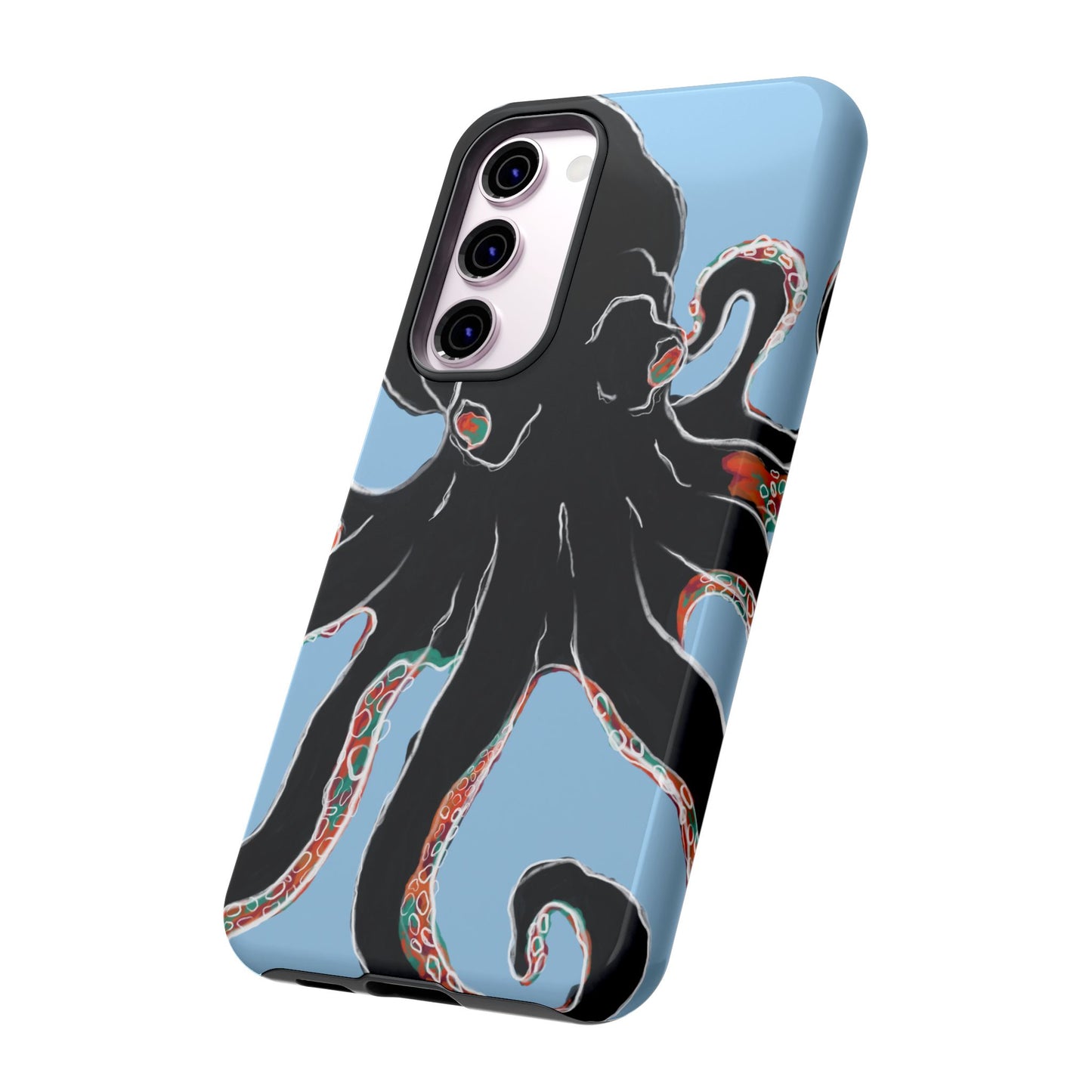 Octopus Tough Phone Case, Sea Creature Design, Ocean Lover Gift, Unique Phone Cover, Underwater Artwork