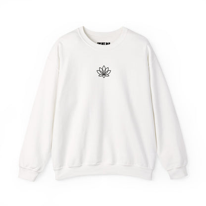 Lotus & Sun Graphic Sweatshirt, Relaxed Fit Crewneck, Perfect Gift for Spring, Cozy Fashion, Unisex Apparel, Gift for Him, Gift for Her, Fall Vibes, Autumn Crewneck