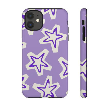 Starry Pattern Phone Case, Cute Star Design, Tough Phone Cover, Gifts for Her, Stylish Phone Accessory