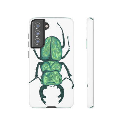 Green Beetle Phone Case - Tough Cases, Insect Lover Gift, Nature Lover Accessory, Unique Phone Cover, Eco-Friendly Design