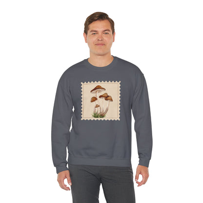 Mushroom Vibes Unisex Crewneck Sweatshirt - Cozy Fashion, Nature Lover Gift, Fall Outfit, Eco-Friendly Style, Perfect for Autumn, Artsy Sweatshirts, Premium, Nature-inspired Crewnecks