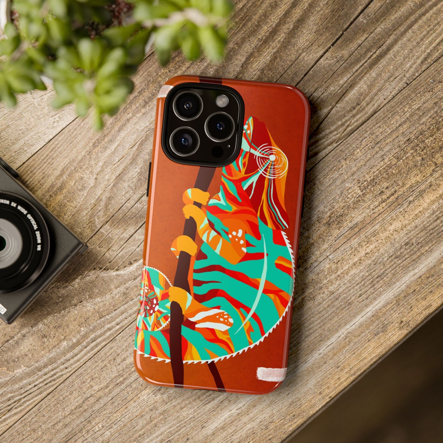 Chameleon Phone Case - Vibrant Artistic Design, Tough Cases for Animal Lovers, Unique Gift, Eco-Friendly Protection