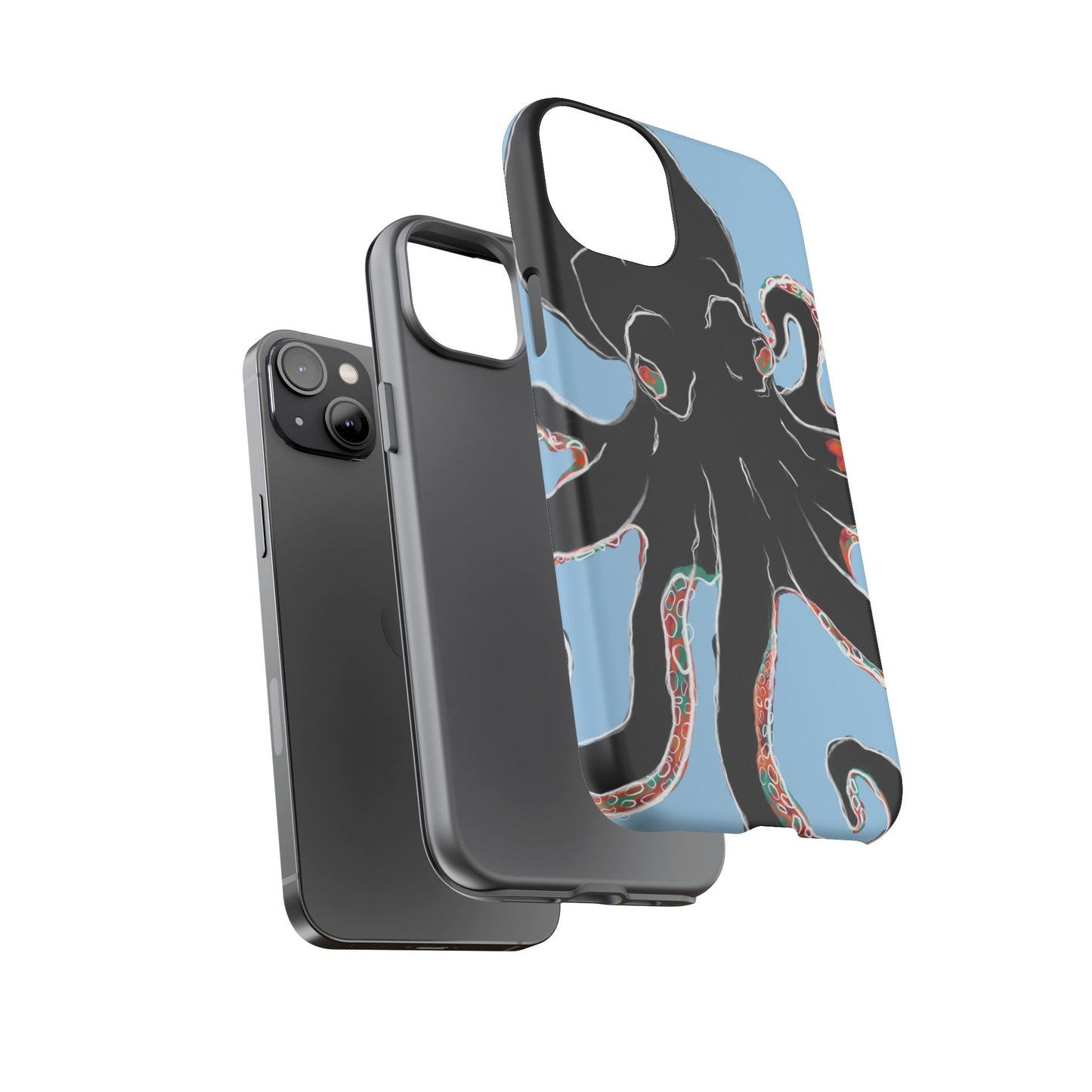 Octopus Tough Phone Case, Sea Creature Design, Ocean Lover Gift, Unique Phone Cover, Underwater Artwork