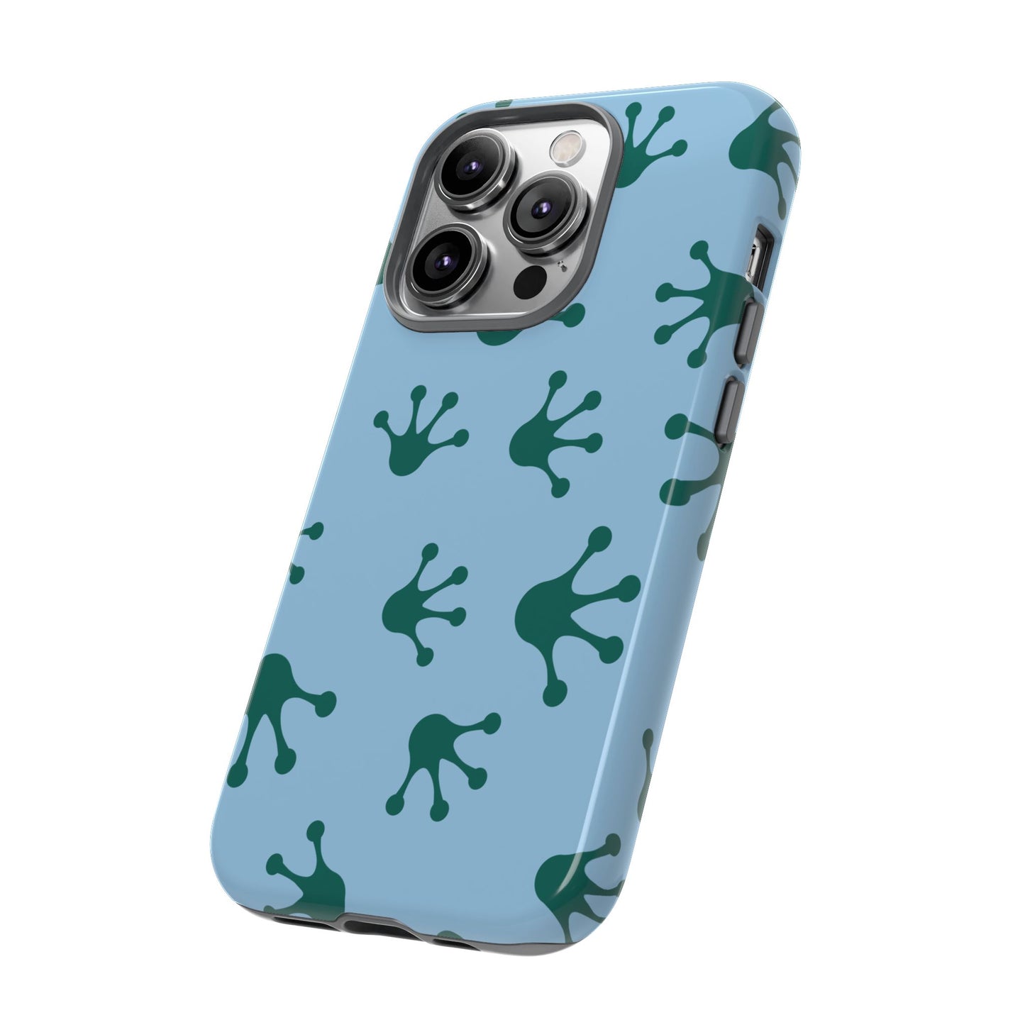 Frog Pattern Phone Case, Tough Cases for Nature Lovers, Unique Gift for Kids, Eco-Friendly Accessories, Stylish Cell Phone Cover, Cute Frog Print Pattern, Artsy Phone Cases