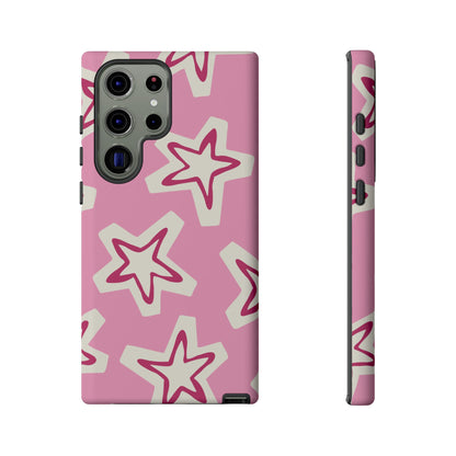 Starry Pink Phone Case | Tough Cases for Trendy Protection, Cute Gift, Fun Design, Holiday Match, Everyday Use