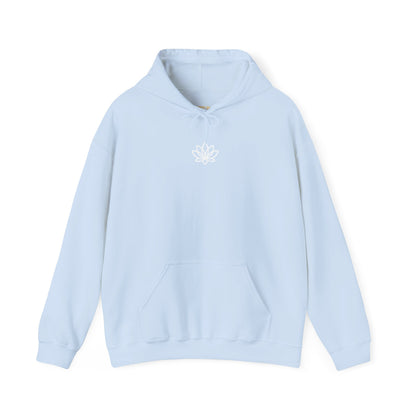 Lotus Flower Unisex Hoodie: Cozy Sweatshirt, Gift for Yoga Lovers, Meditation Apparel, Casual Streetwear, Nature-Inspired Wear, Artsy Collage, Cool Crewnecks