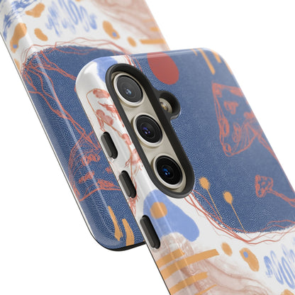 Artistic Phone Case with Abstract Design, Tough Phone Case, Unique Gift, Trendy Accessories, Modern Art Case, Stylish Tech Gear