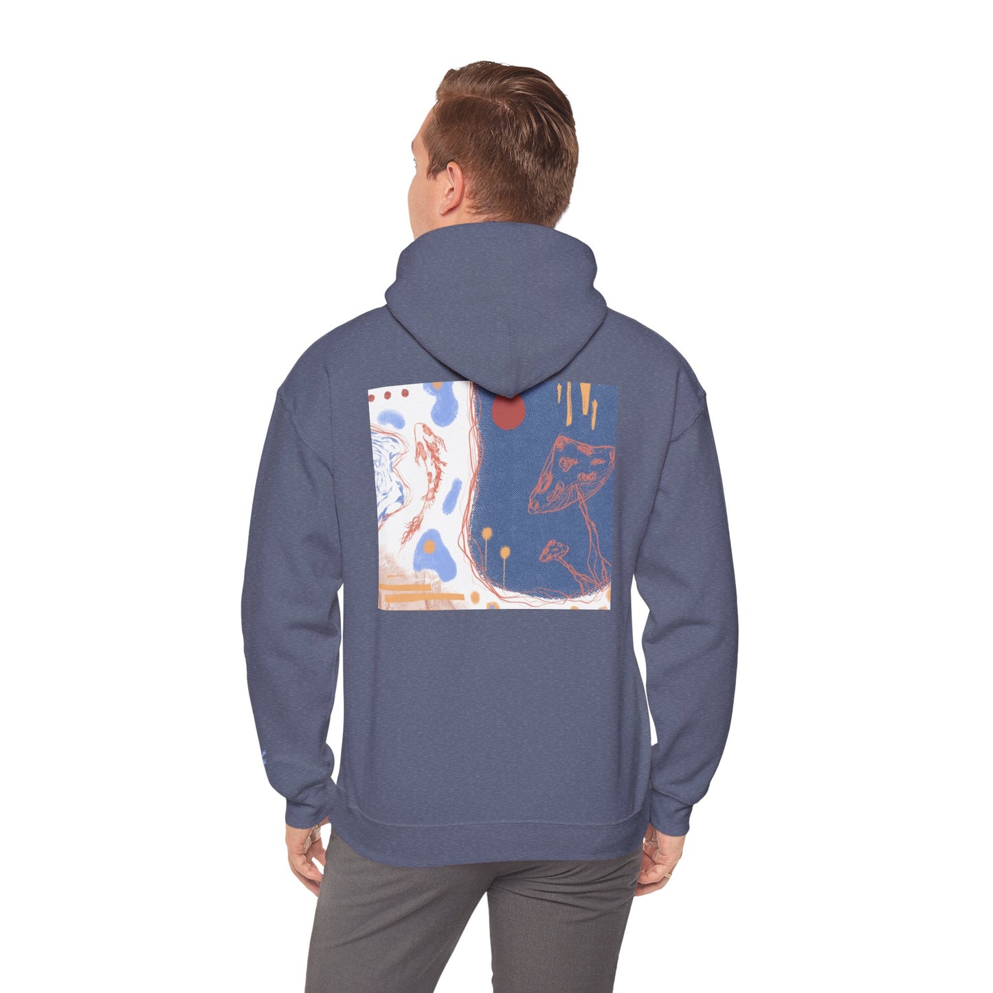 Artistic Unisex Hooded Sweatshirt - Cozy Streetwear for Comfort, Gift for Art Lovers, Perfect for Fall, Casual Style
